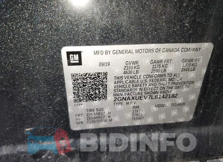 2GNAXUEV7L6142182 Photo# 13