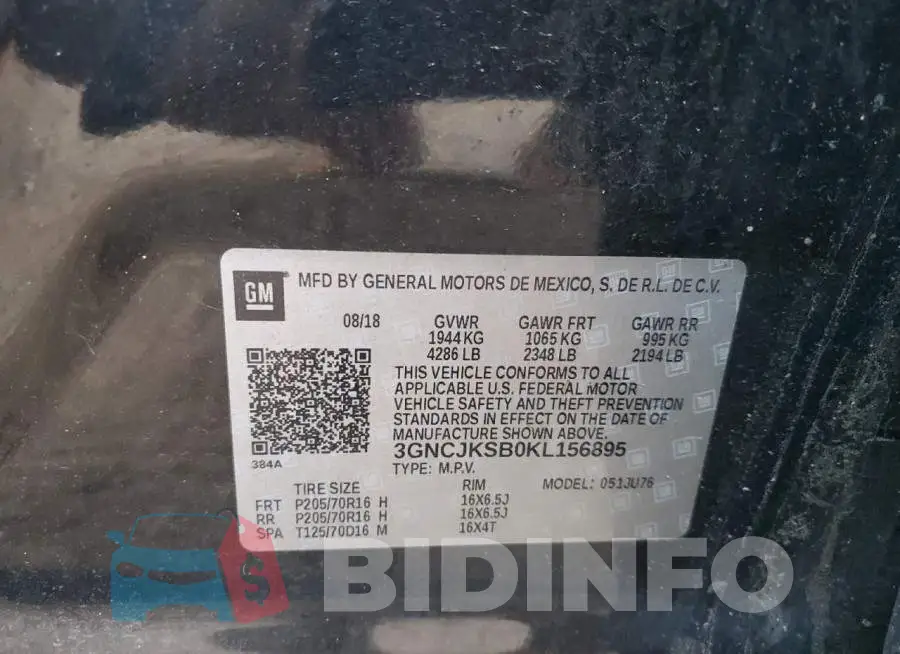3GNCJKSB0KL156895 Photo# 10