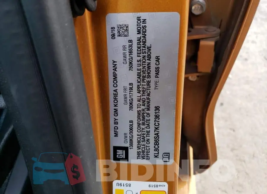 KL8CB6SA7KC736136 Photo# 12