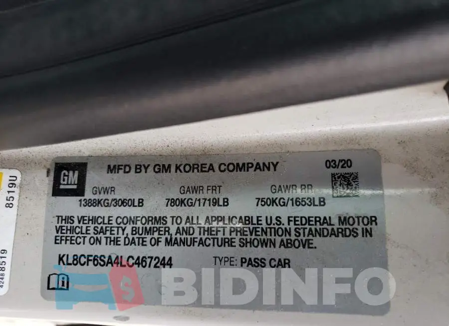 KL8CF6SA4LC467244 Photo# 13