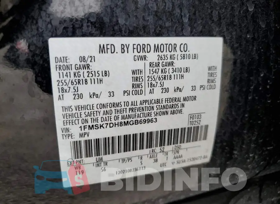 1FMSK7DH8MGB69963 Photo# 13
