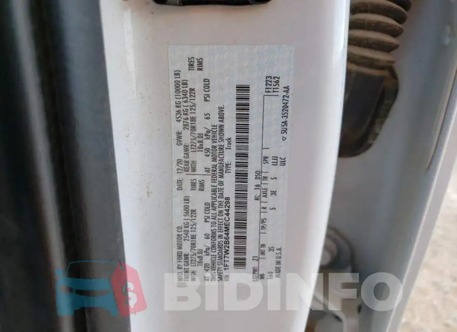 1FT7W2B64MEC44298 Photo# 12