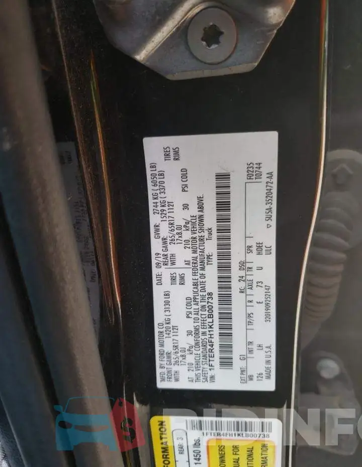 1FTER4FH1KLB00738 Photo# 12