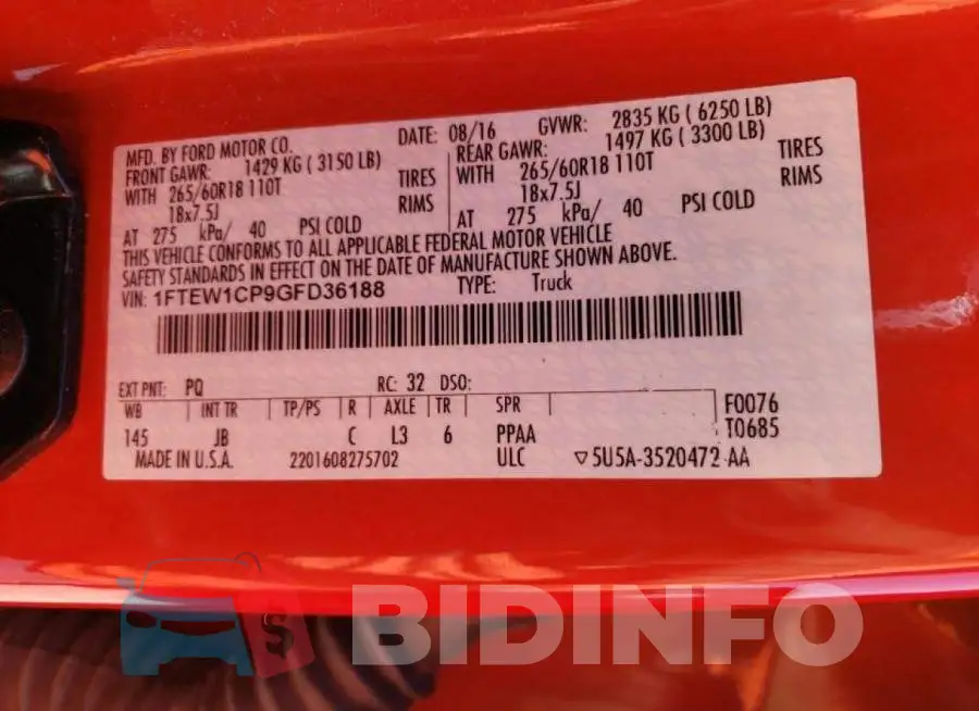 1FTEW1CP9GFD36188 Photo# 12