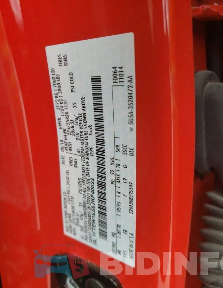 1FTEW1E56JKF40022 Photo# 12
