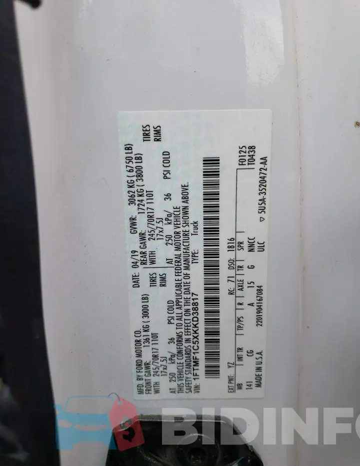 1FTMF1C5XKKD38817 Photo# 12