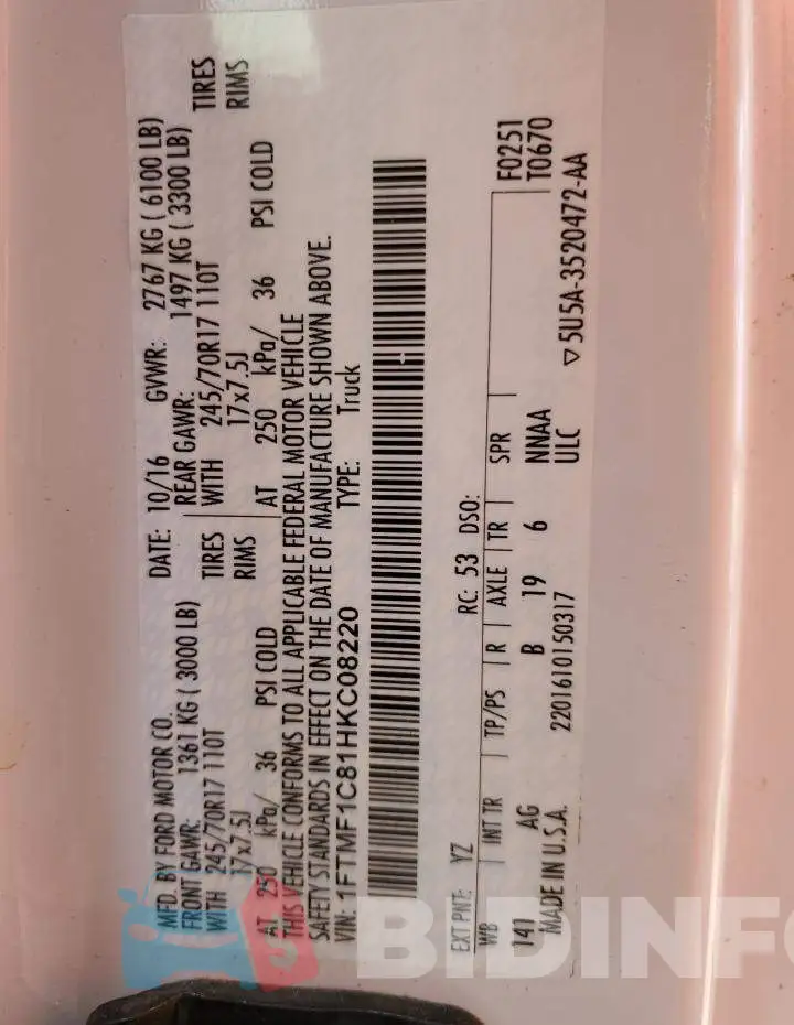 1FTMF1C81HKC08220 Photo# 13