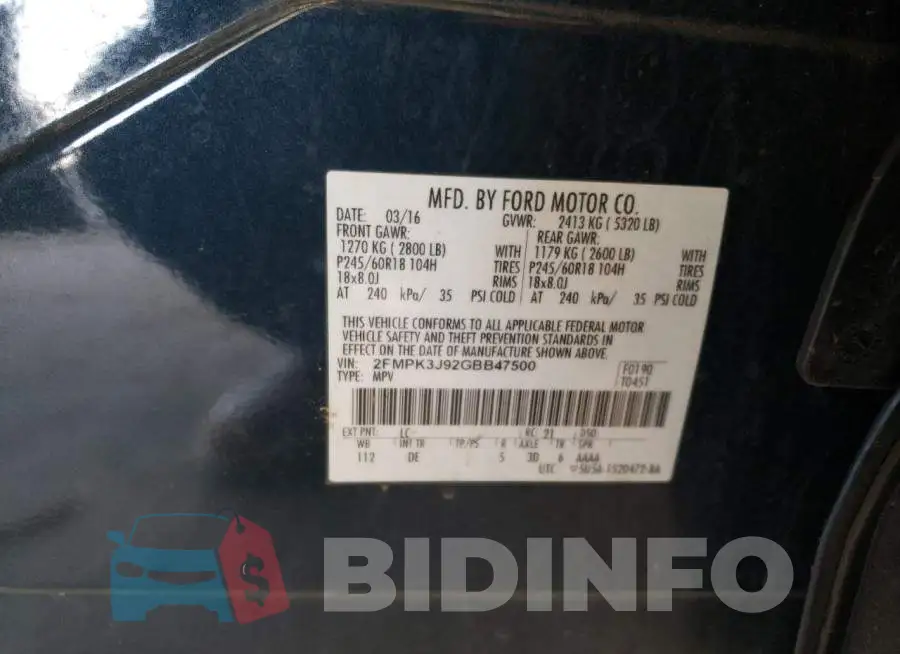 2FMPK3J92GBB47500 Photo# 14