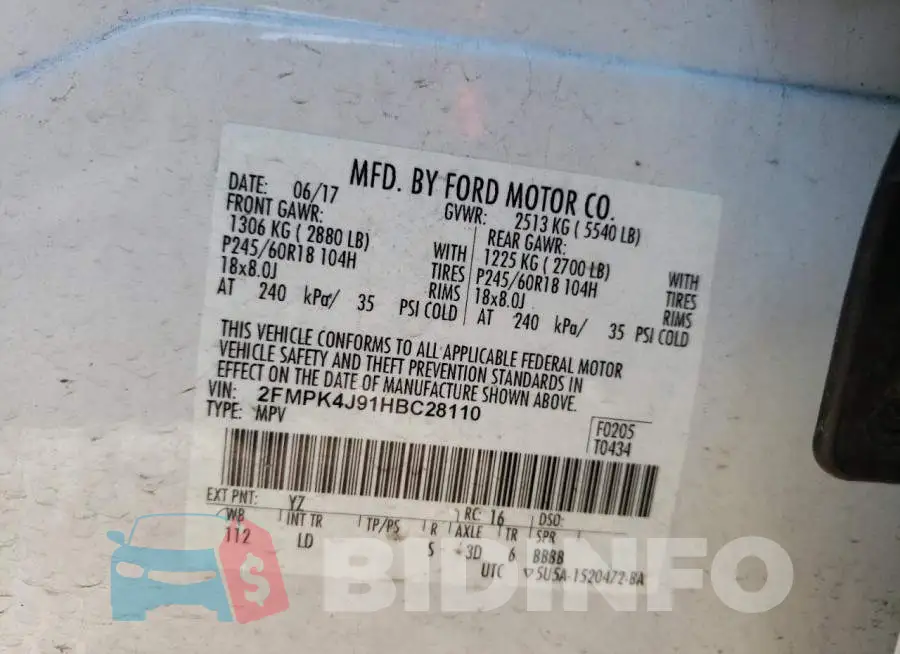 2FMPK4J91HBC28110 Photo# 12