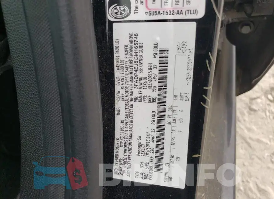3FADP4EJ8GM165748 Photo# 12