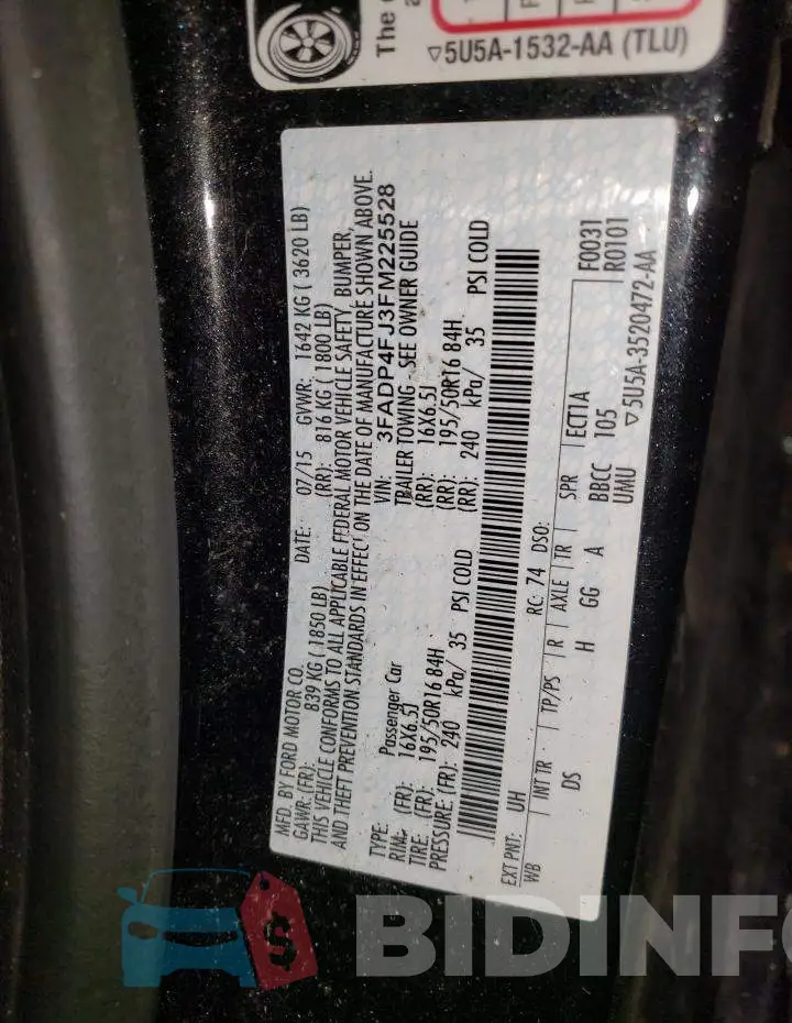 3FADP4FJ3FM225528 Photo# 12