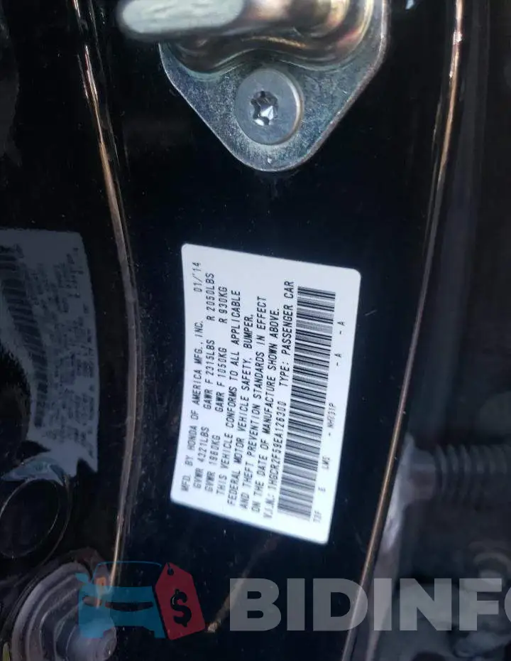 1HGCR2F59EA126300 Photo# 12