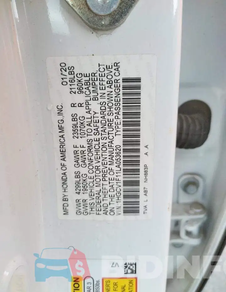 1HGCV1F11LA053620 Photo# 12