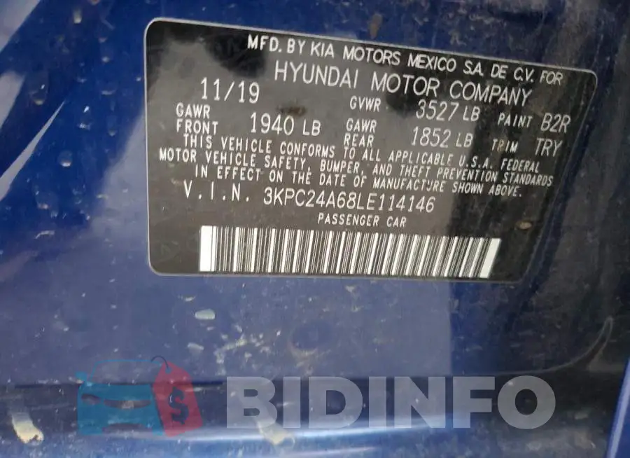 3KPC24A68LE114146 Photo# 12