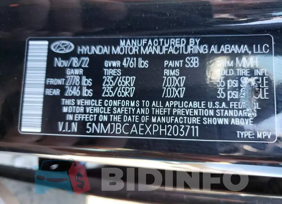 5NMJBCAEXPH203711 Photo# 13
