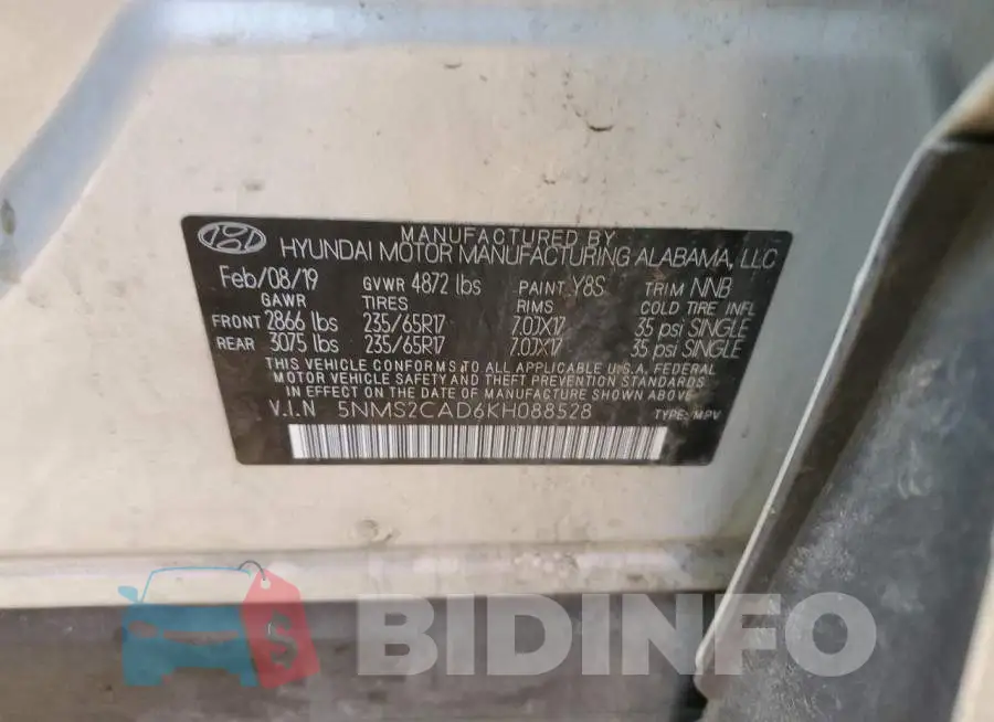 5NMS2CAD6KH088528 Photo# 14