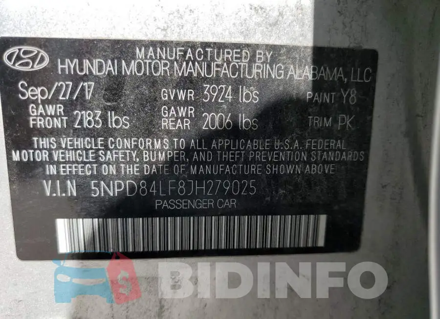 5NPD84LF8JH279025 Photo# 13