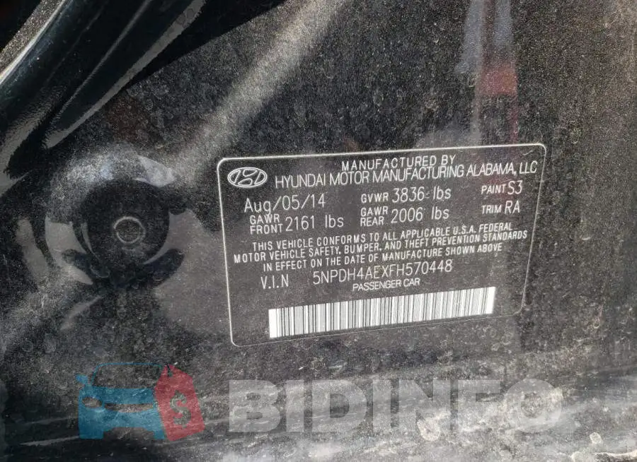 5NPDH4AEXFH570448 Photo# 12