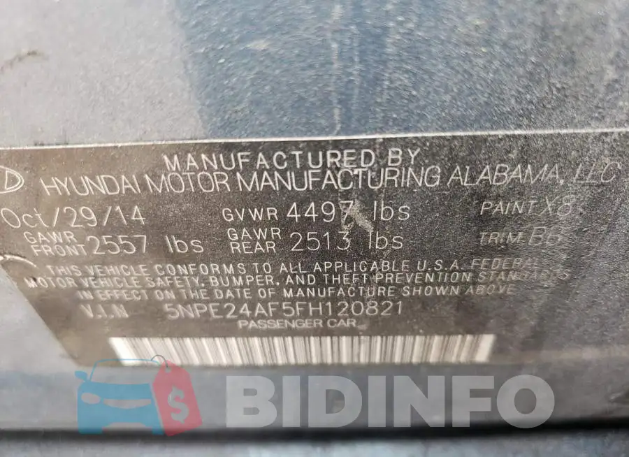5NPE24AF5FH120821 Photo# 13