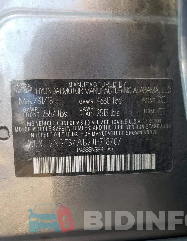 5NPE34AB2JH718707 Photo# 10