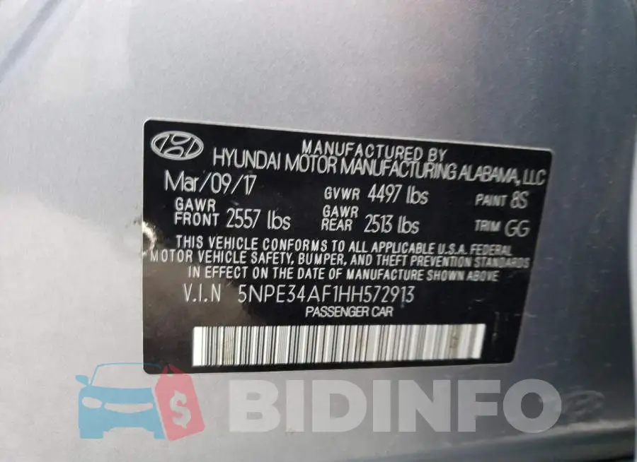 5NPE34AF1HH572913 Photo# 13