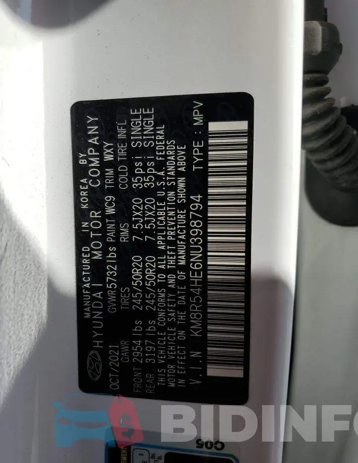 KM8R54HE6NU398794 Photo# 14