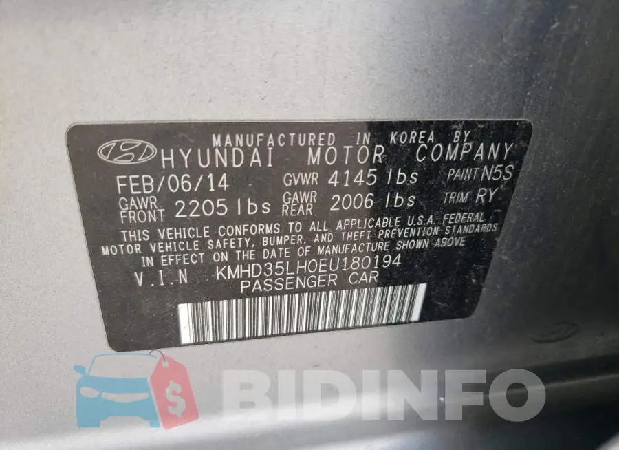 KMHD35LH0EU180194 Photo# 12