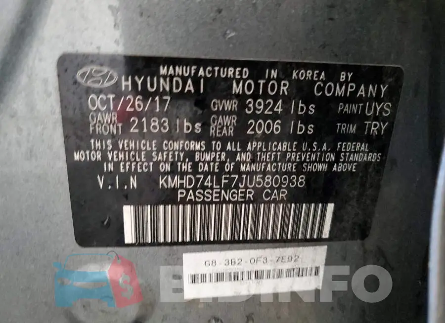 KMHD74LF7JU580938 Photo# 10