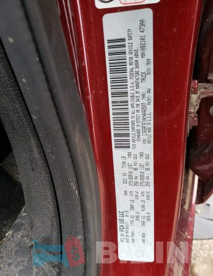 1C6SRFBTXKN646507 Photo# 12