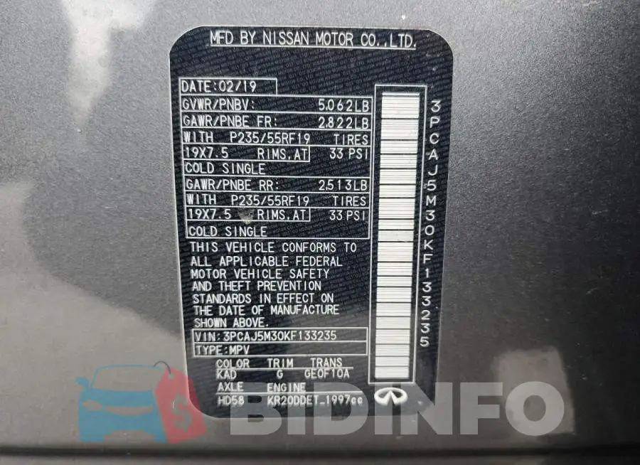 3PCAJ5M30KF133235 Photo# 13