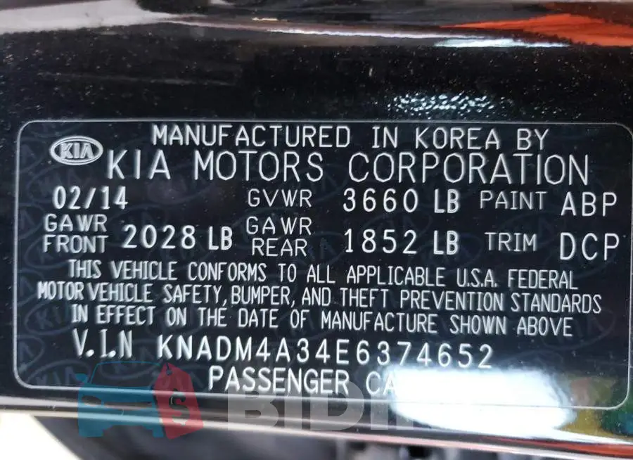 KNADM4A34E6374652 Photo# 13