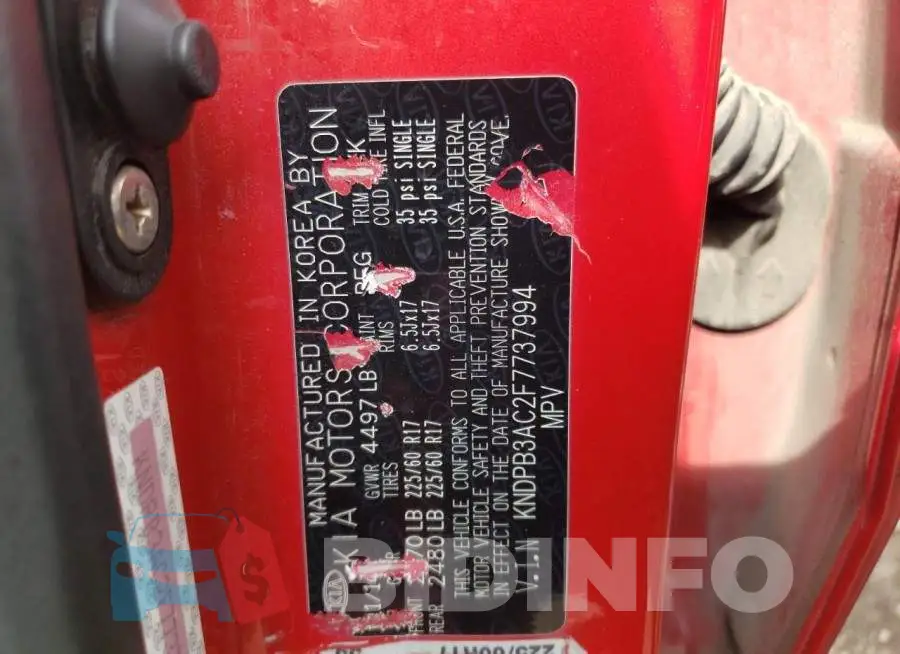 KNDPB3AC2F7737994 Photo# 12