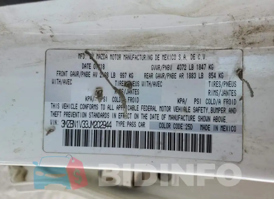 3MZBN1V33JM202944 Photo# 12