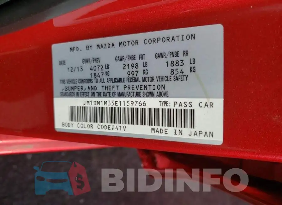JM1BM1M35E1159766 Photo# 12