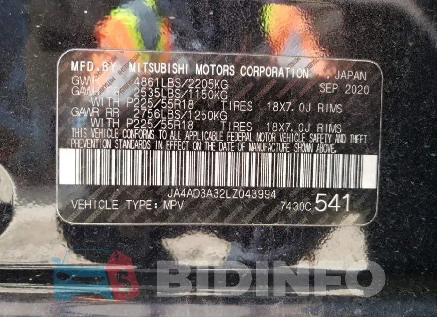 JA4AD3A32LZ043994 Photo# 12