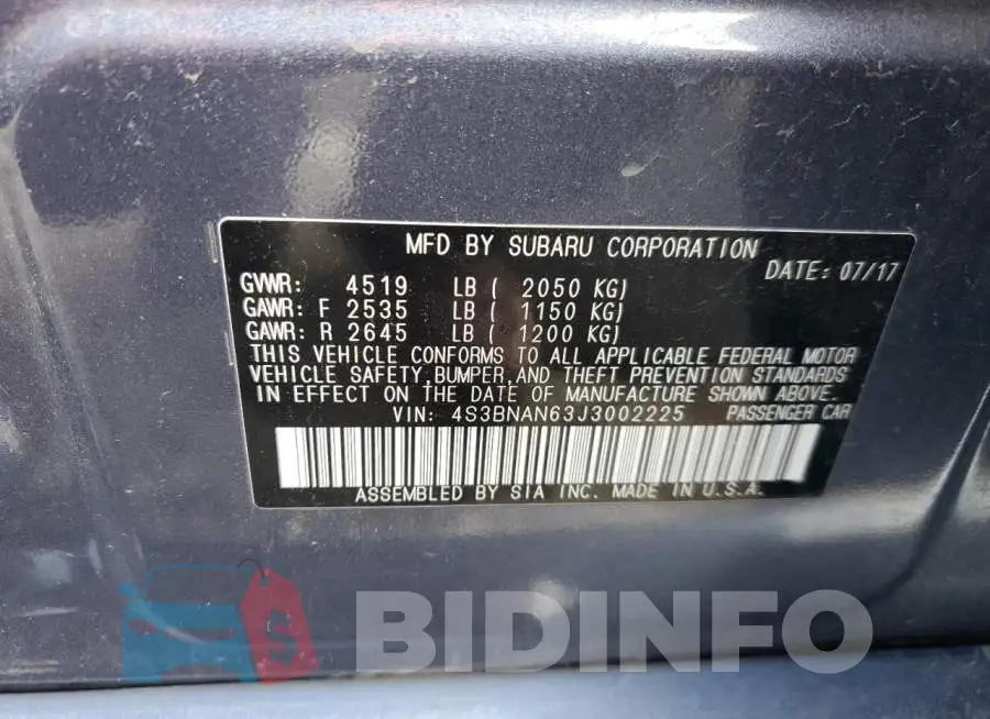 4S3BNAN63J3002225 Photo# 13