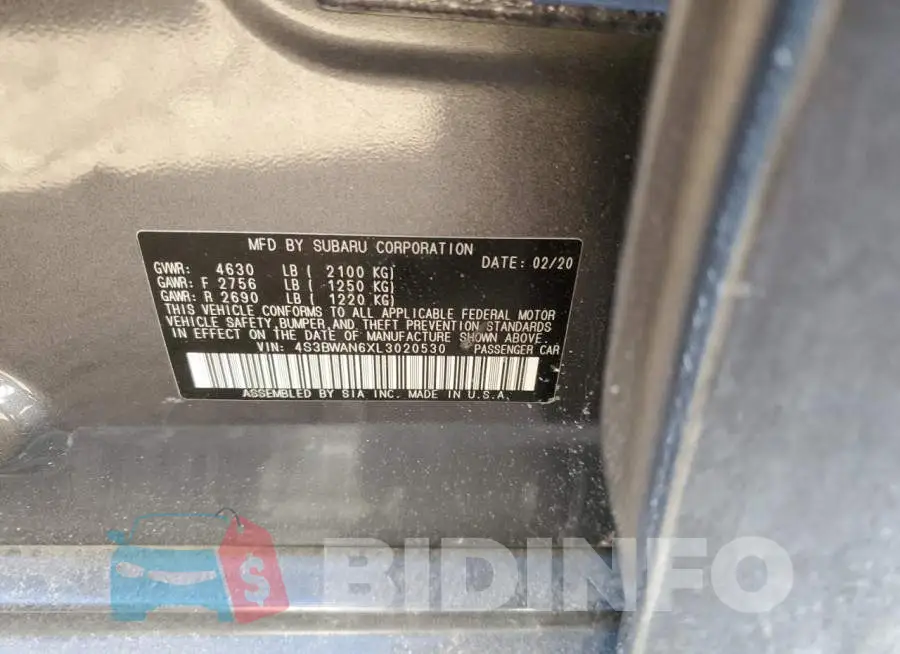 4S3BWAN6XL3020530 Photo# 12