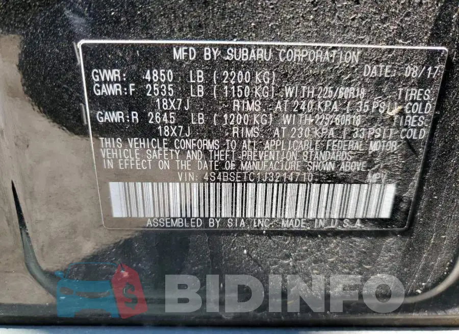 4S4BSETC1J3214710 Photo# 12
