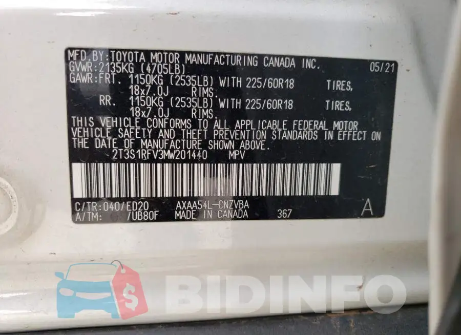 2T3S1RFV3MW201440 Photo# 12