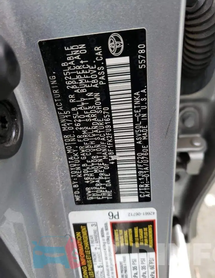 4T1BF1FK2FU916570 Photo# 12