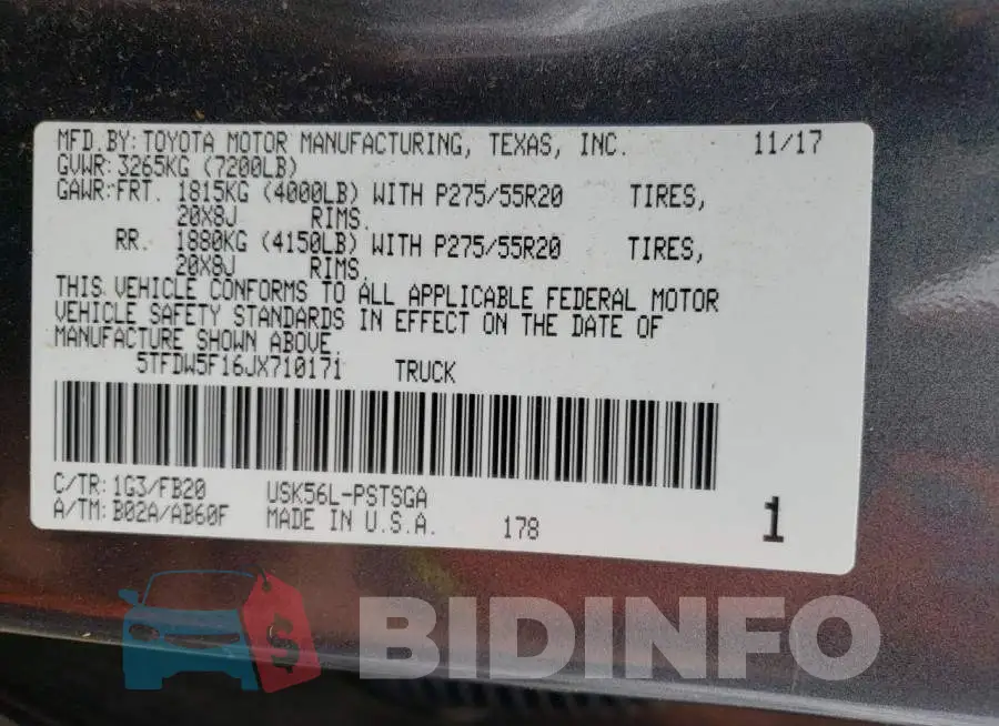 5TFDW5F16JX710171 Photo# 12