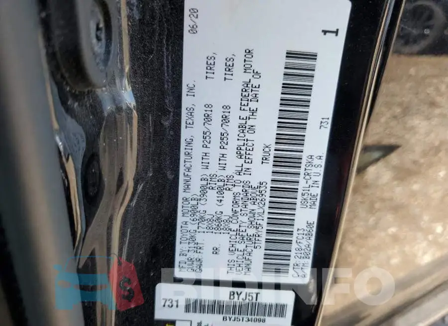 5TFRY5F1XLX269535 Photo# 12