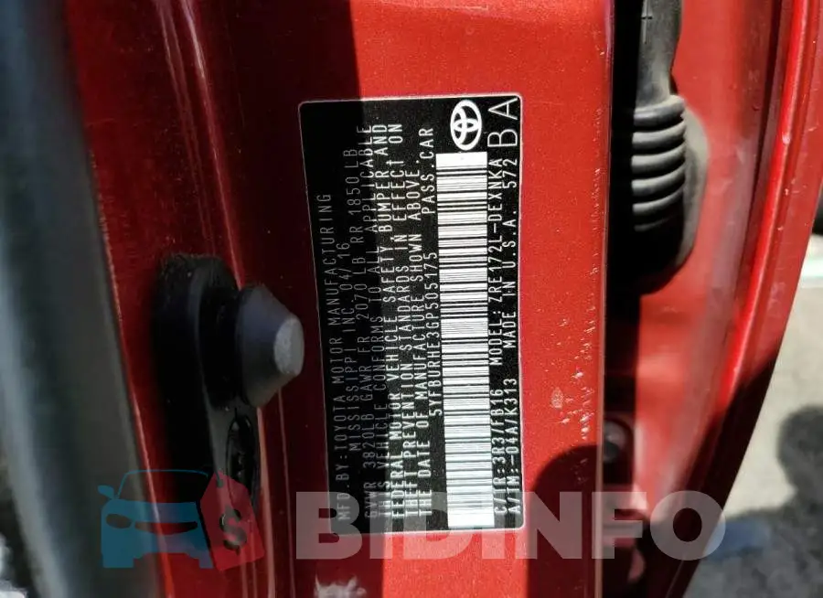 5YFBURHE3GP505175 Photo# 12