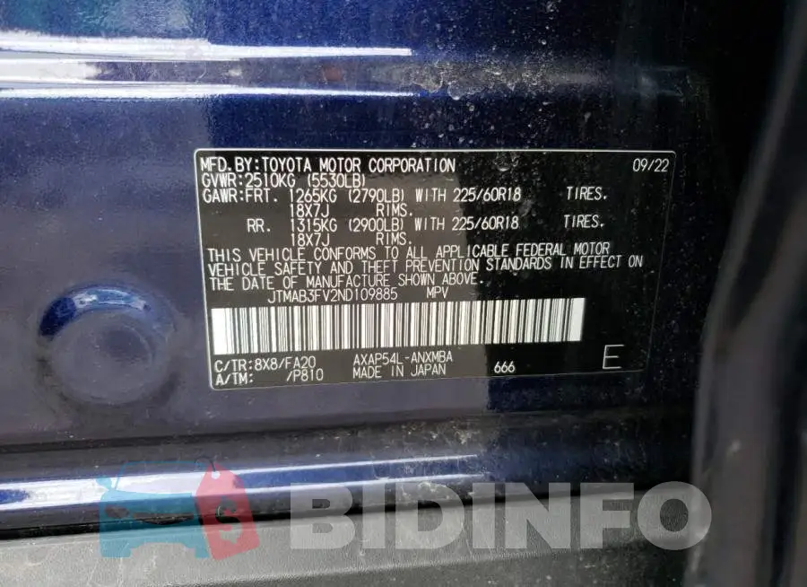 JTMAB3FV2ND109885 Photo# 12