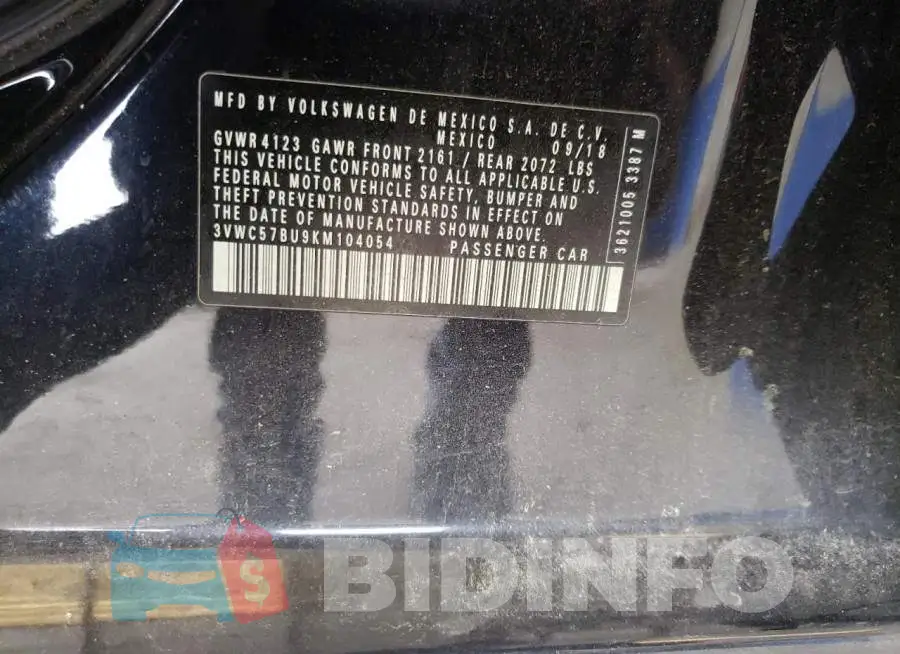 3VWC57BU9KM104054 Photo# 12