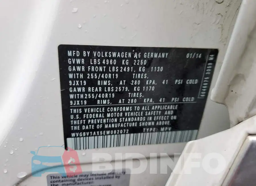 WVGBV3AX5EW082072 Photo# 14