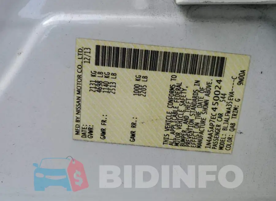 1N4AA5AP7EC450024 Photo# 12