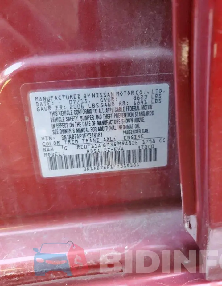 3N1AB7AP1FY318181 Photo# 12
