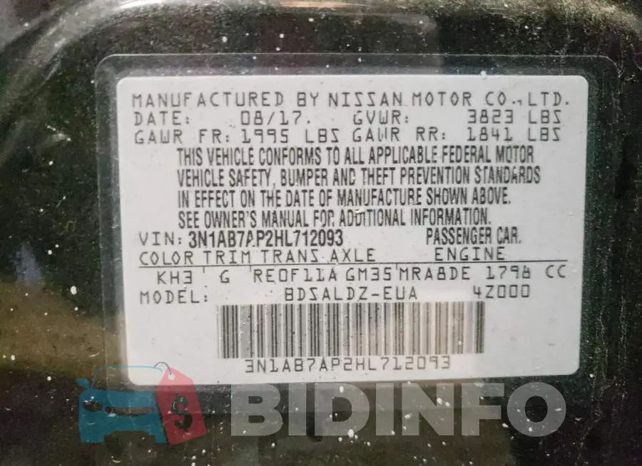 3N1AB7AP2HL712093 Photo# 13