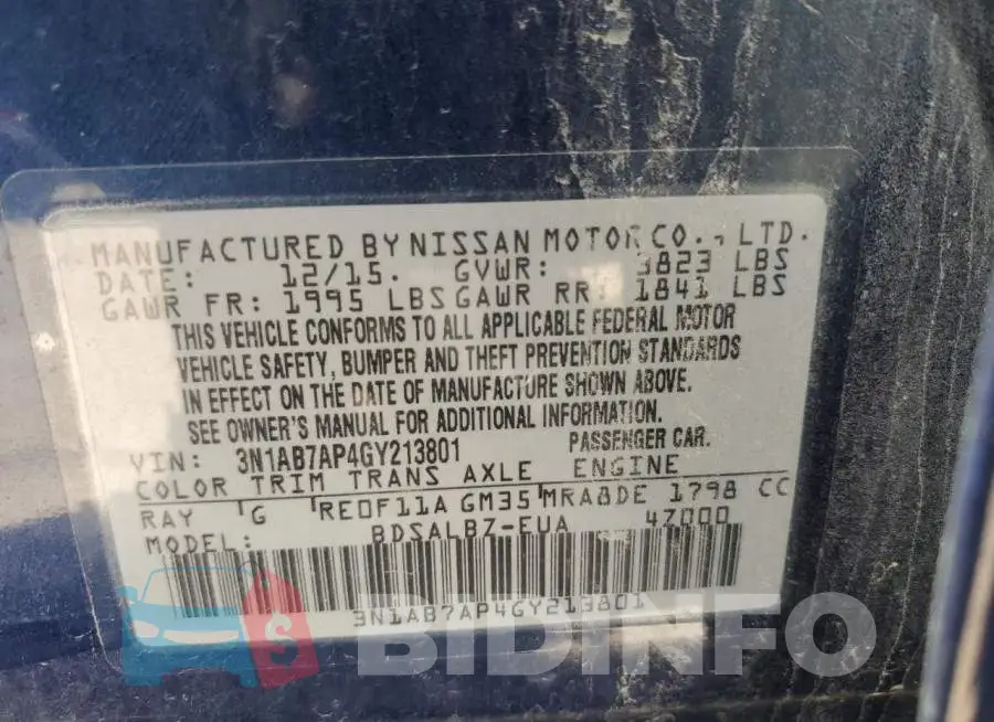 3N1AB7AP4GY213801 Photo# 12